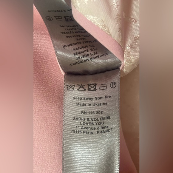 New”Zadig & Voltaire ‘Very Creepe’ Crepe Blazer-SMALL/US-36EU-light pink, lined - Picture 9 of 10